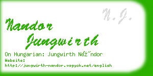 nandor jungwirth business card